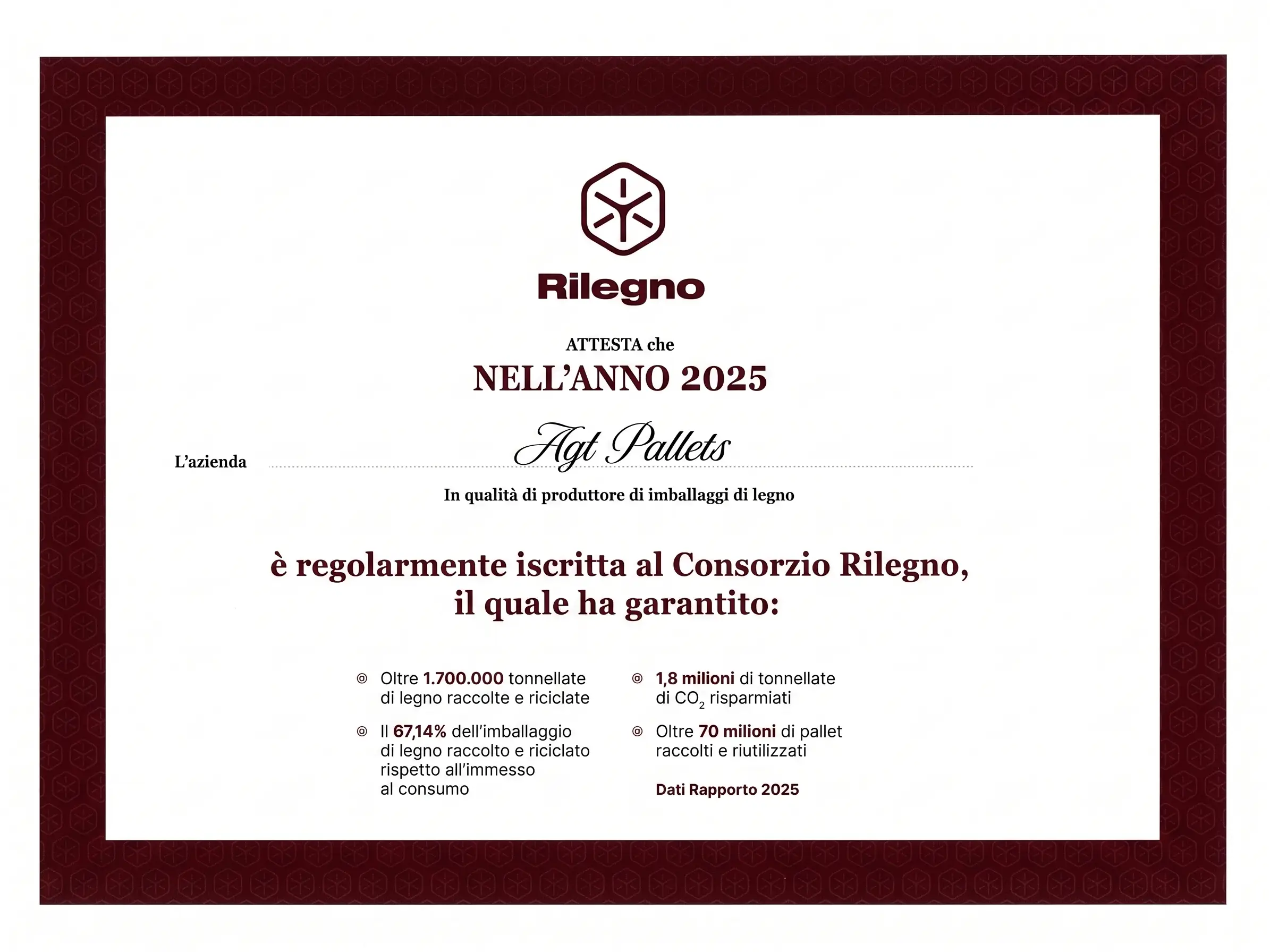 Certificazione Rilegno
